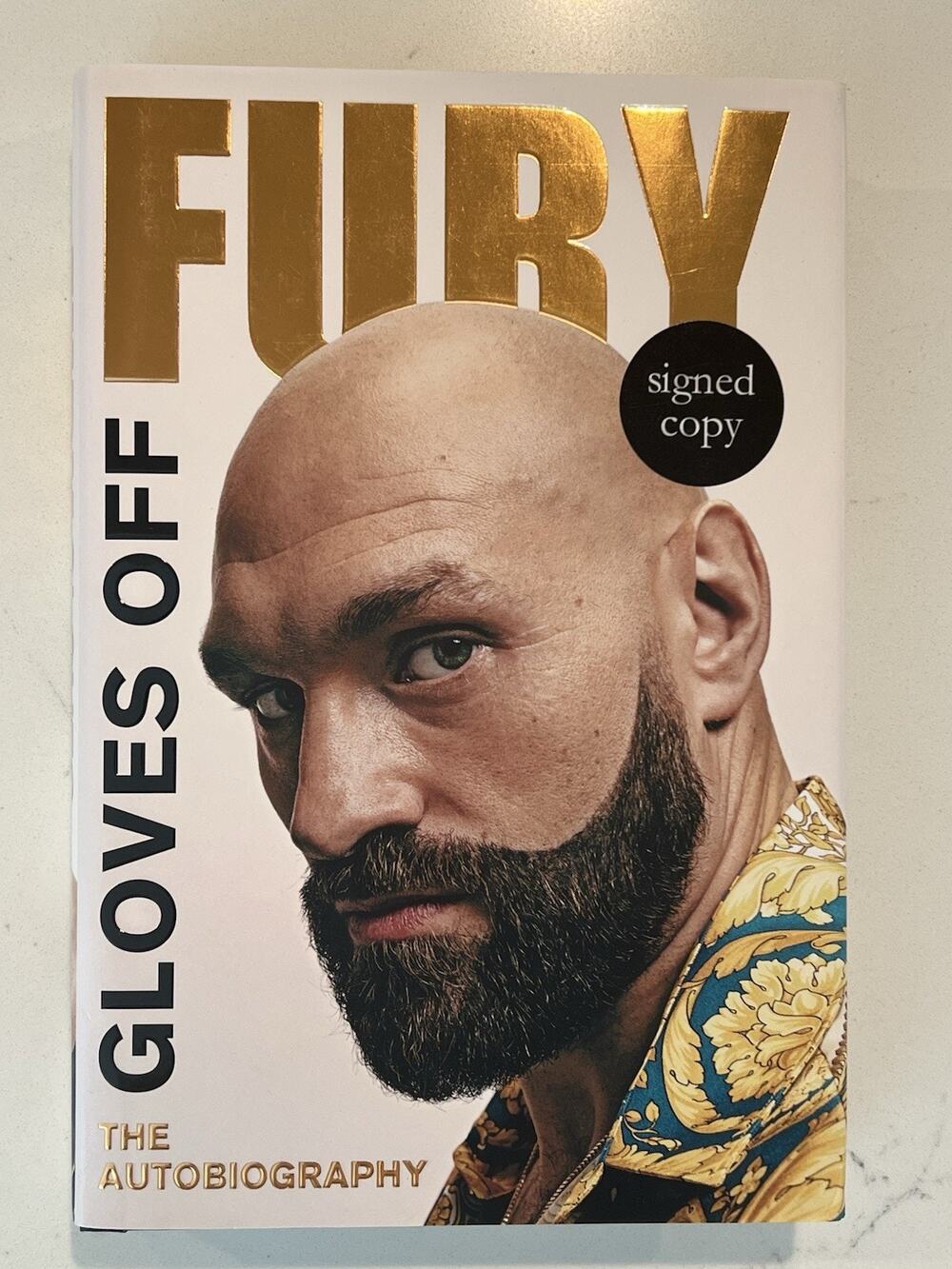 Tyson Fury Boxing Champion Signed Autographed Gloves Off Hardcover New Book 2